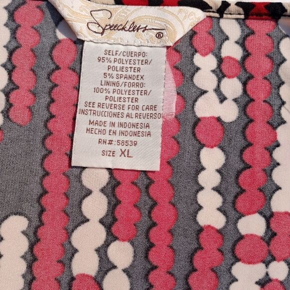 Speechless Polka Dots Multicolored Shortsleeves V- - Picture 6 of 6